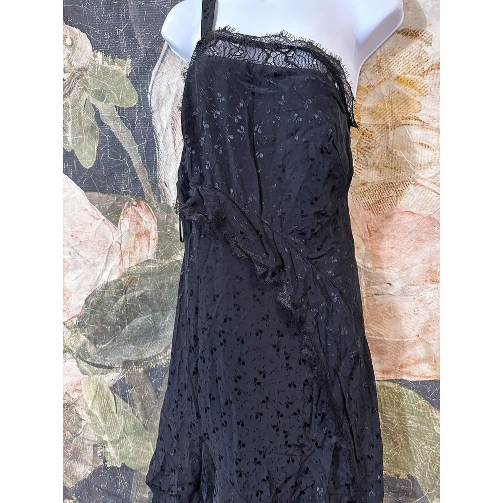 By Anthropologie Asymmetrical Lace Maxi Dress Size 6 - Picture 8 of 10